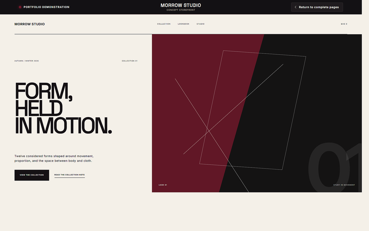 Morrow Studio concept storefront