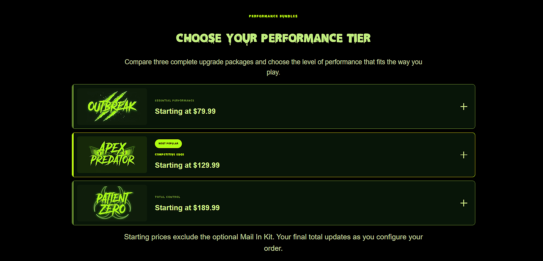 TechRevive expandable performance upgrade bundle tiers